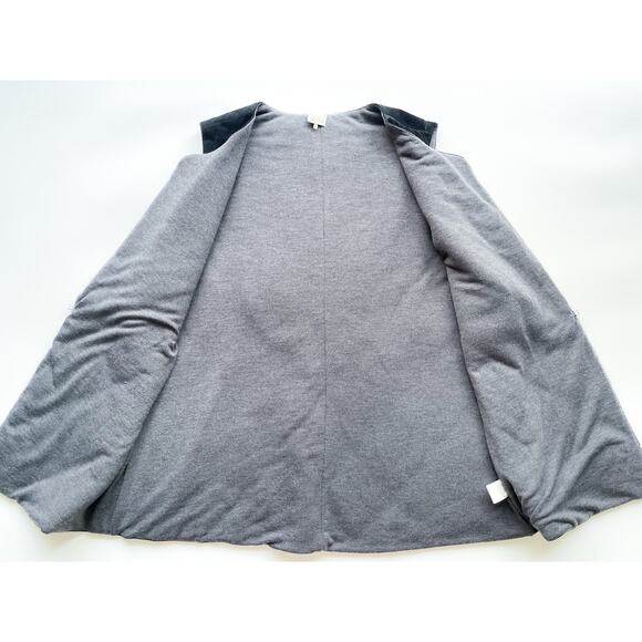 Women's Ecru Black/Gray Suede Quilted Vest Size XL - Picture 9 of 9